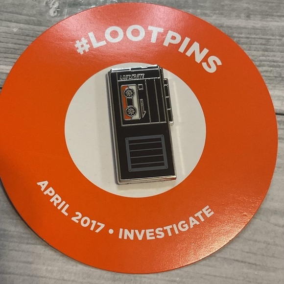 Lootpins Black Retro Cassette Player Pin - Picture 6 of 6